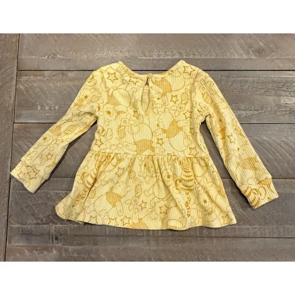 Disney Winnie the Pooh Yellow Ribbed Top & Leggings Set – Size 18‎ Months - Picture 9 of 12